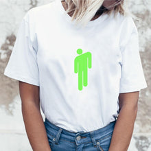 Load image into Gallery viewer, Fashion Women T-shirts harajuku Billie Eilish Ulzzang T Shirts White Clothes for Girls Women T-shirt Female Tee O-Neck T Shirt