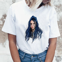 Load image into Gallery viewer, Fashion Women T-shirts harajuku Billie Eilish Ulzzang T Shirts White Clothes for Girls Women T-shirt Female Tee O-Neck T Shirt
