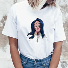 Load image into Gallery viewer, Fashion Women T-shirts harajuku Billie Eilish Ulzzang T Shirts White Clothes for Girls Women T-shirt Female Tee O-Neck T Shirt
