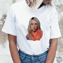 Load image into Gallery viewer, Fashion Women T-shirts harajuku Billie Eilish Ulzzang T Shirts White Clothes for Girls Women T-shirt Female Tee O-Neck T Shirt
